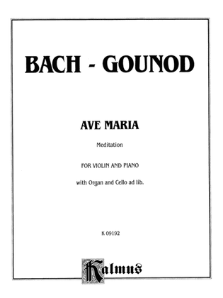 Book cover for Bach: Ave Maria (Meditation), Arr. Charles François Gounod