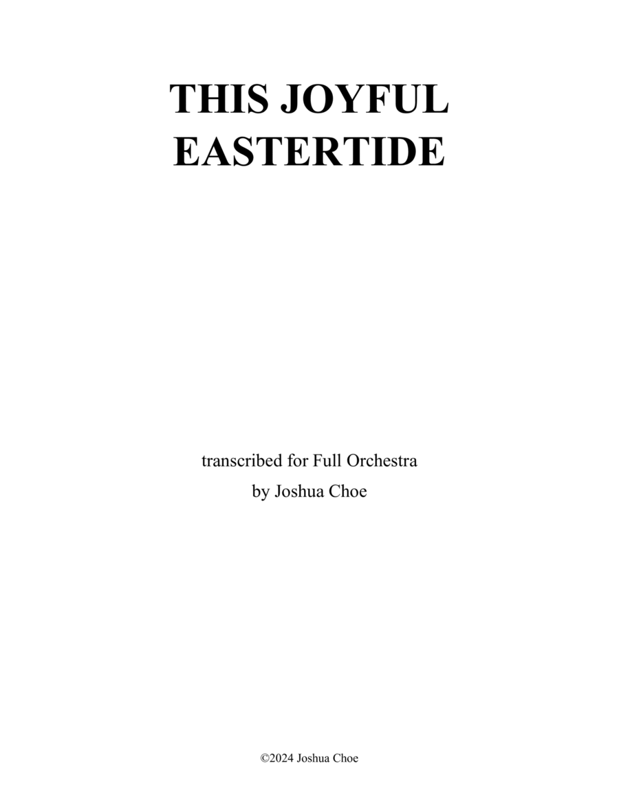 This Joyful Eastertide This Joyful Eastertide Full Orchestra scores gallery preview page 1