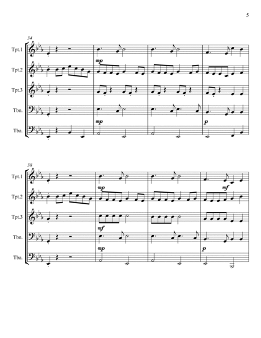Lady Fingers Brass Ensemble scores gallery preview page 5