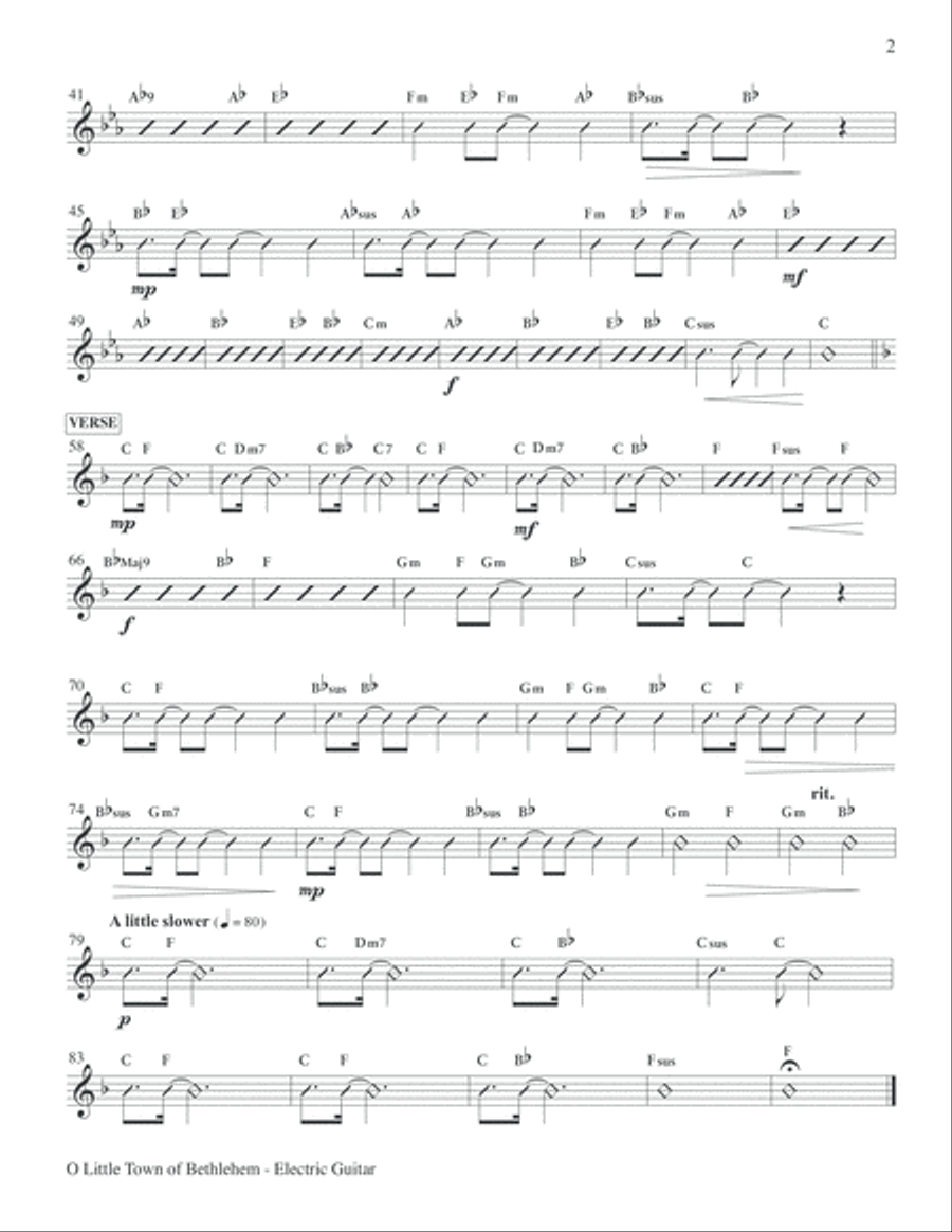 O Little Town of Bethlehem 4-Part scores gallery preview page 8