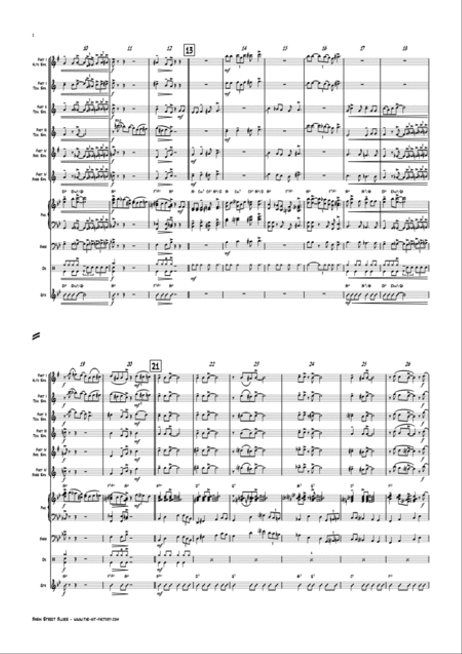 Basin Street Blues Saxophone Quartet scores gallery preview page 2