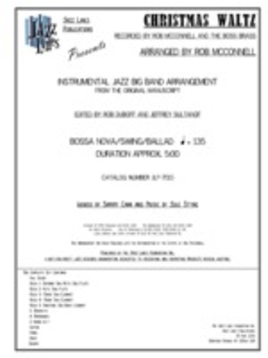 Christmas Waltz Christmas Waltz Big Band scores gallery preview page 1