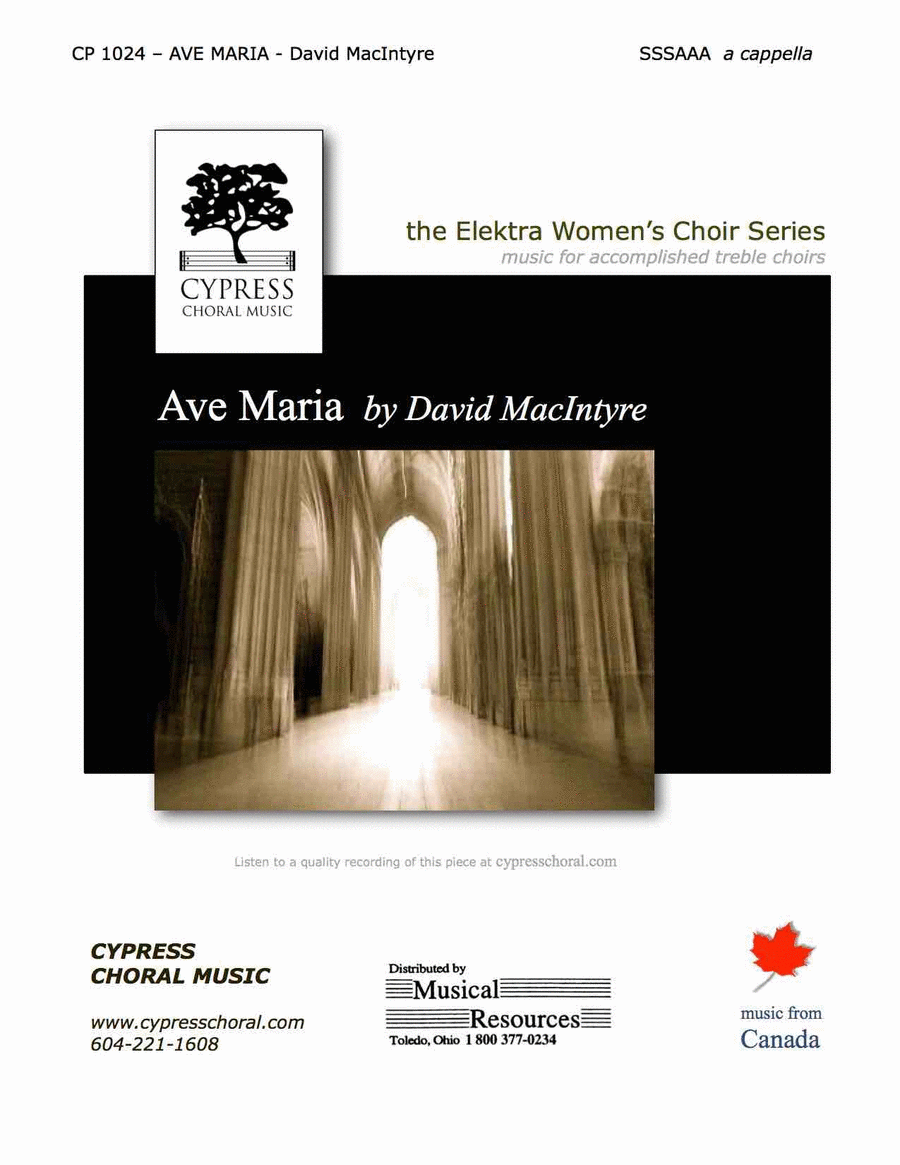 Ave Maria A Cappella scores gallery preview page 1