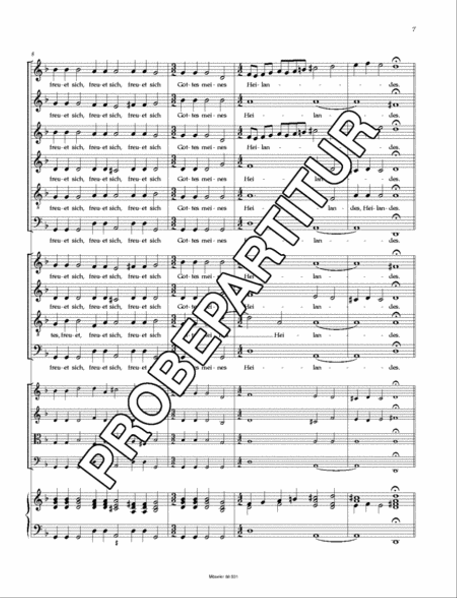 Meine Seel erhebt den Herren 4-Part scores gallery preview page 8