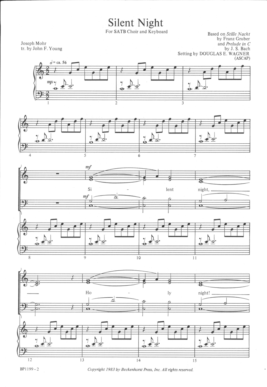 Silent Night - Wagner 4-Part scores gallery preview page 2