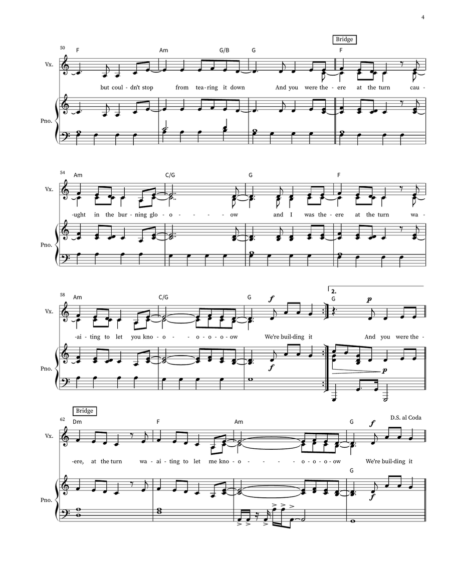 Burn It Down Voice scores gallery preview page 4