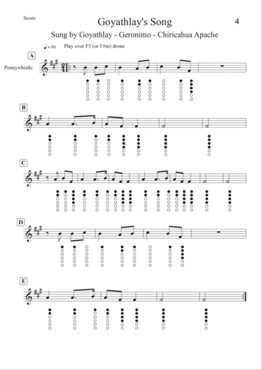Tin Whistle Tunes -1 Easy Piano scores gallery preview page 5