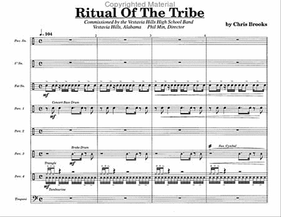 Ritual Of The Tribe Percussion Ensemble scores gallery preview page 2