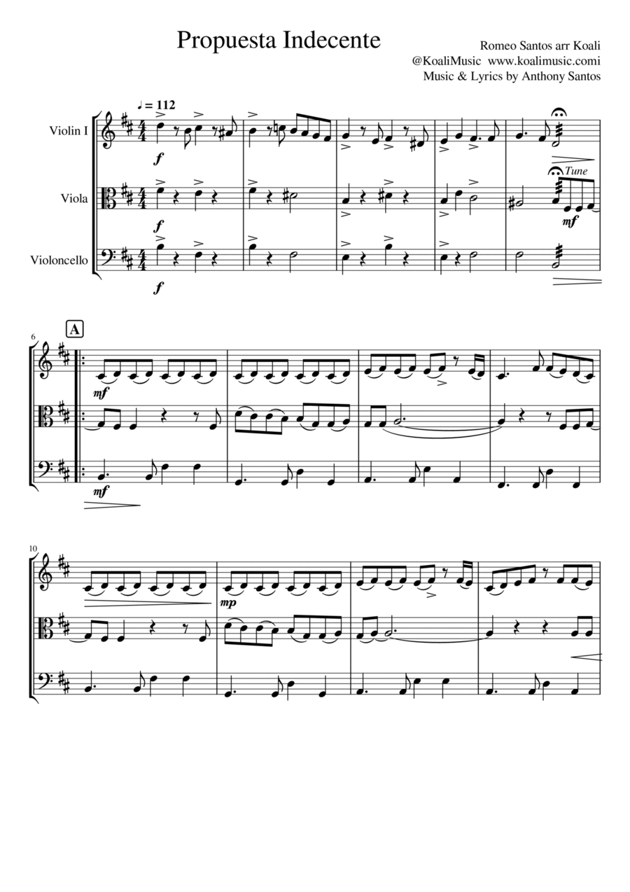 Propuesta Indecente String Trio scores gallery preview page 1