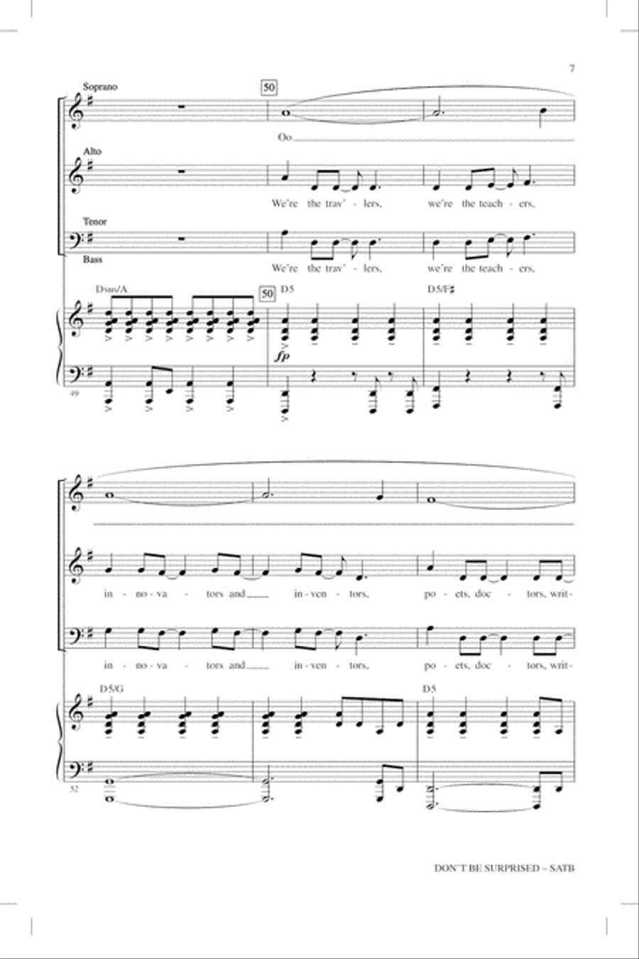 Don't Be Surprised 4-Part scores gallery preview page 6