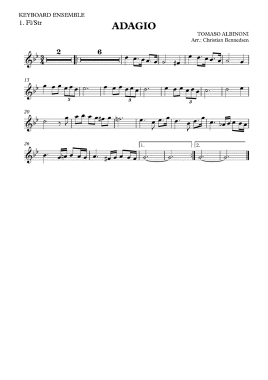 Albinoni - Adagio Albinoni - Adagio Large Ensemble scores gallery preview page 3