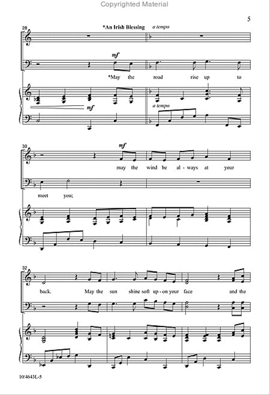 An Irish Prayer An Irish Prayer 4-Part scores gallery preview page 5