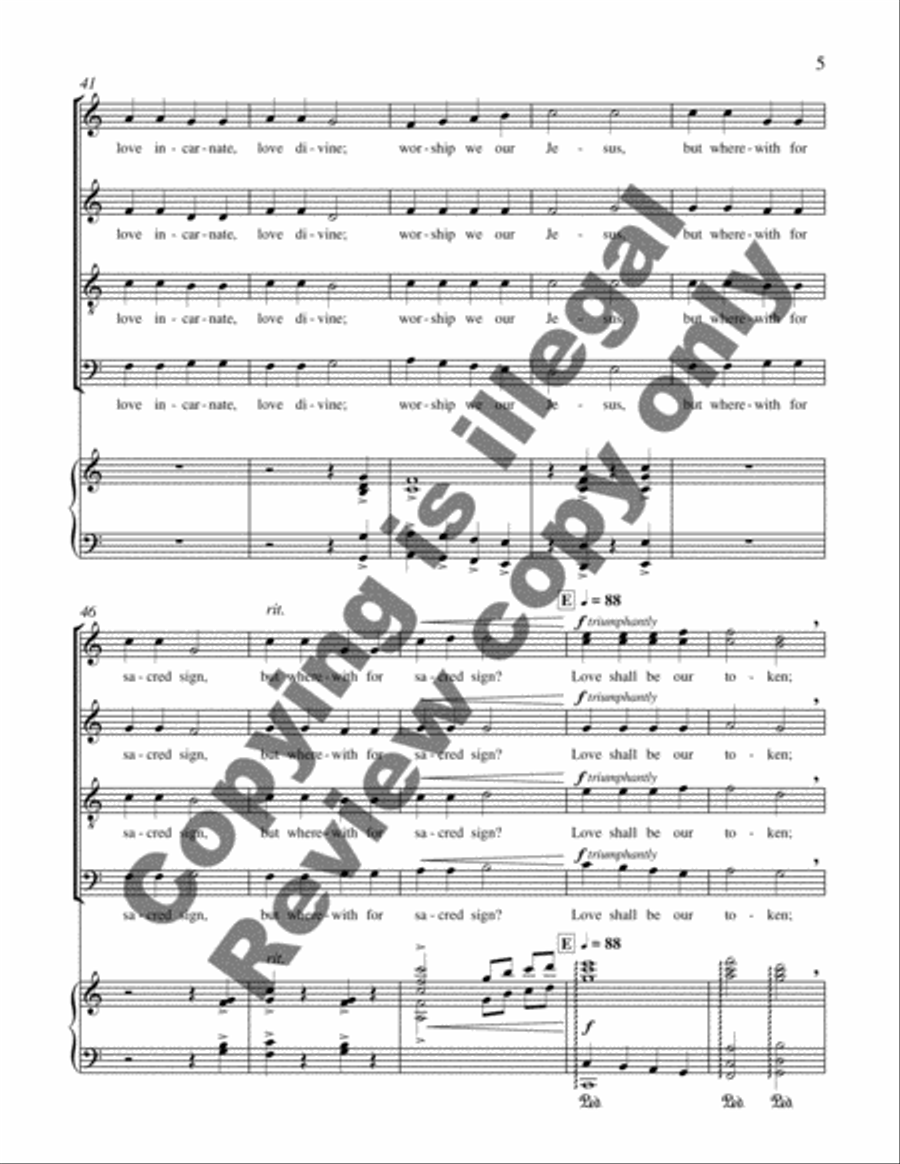 Rejoice!: 2. Love Came Down at Christmas 4-Part scores gallery preview page 5