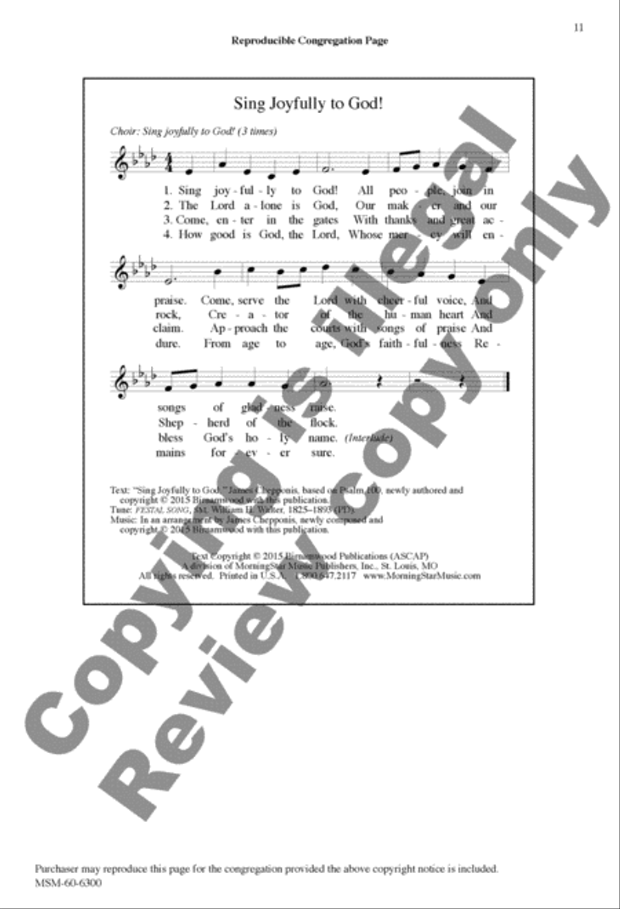 Sing Joyfully to God! Go Forth into the World! 4-Part scores gallery preview page 11