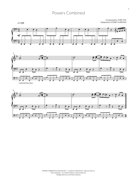Powers Combined (DELTARUNE Chapter 2 - Piano Sheet Music)