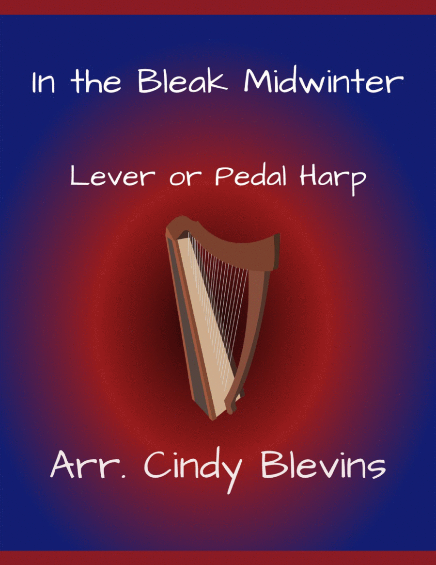 In the Bleak Midwinter, for Lever or Pedal Harp Pedal Harp scores gallery preview page 1
