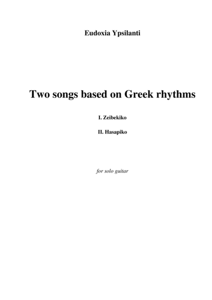 Two songs based on Greek rhythms image number null
