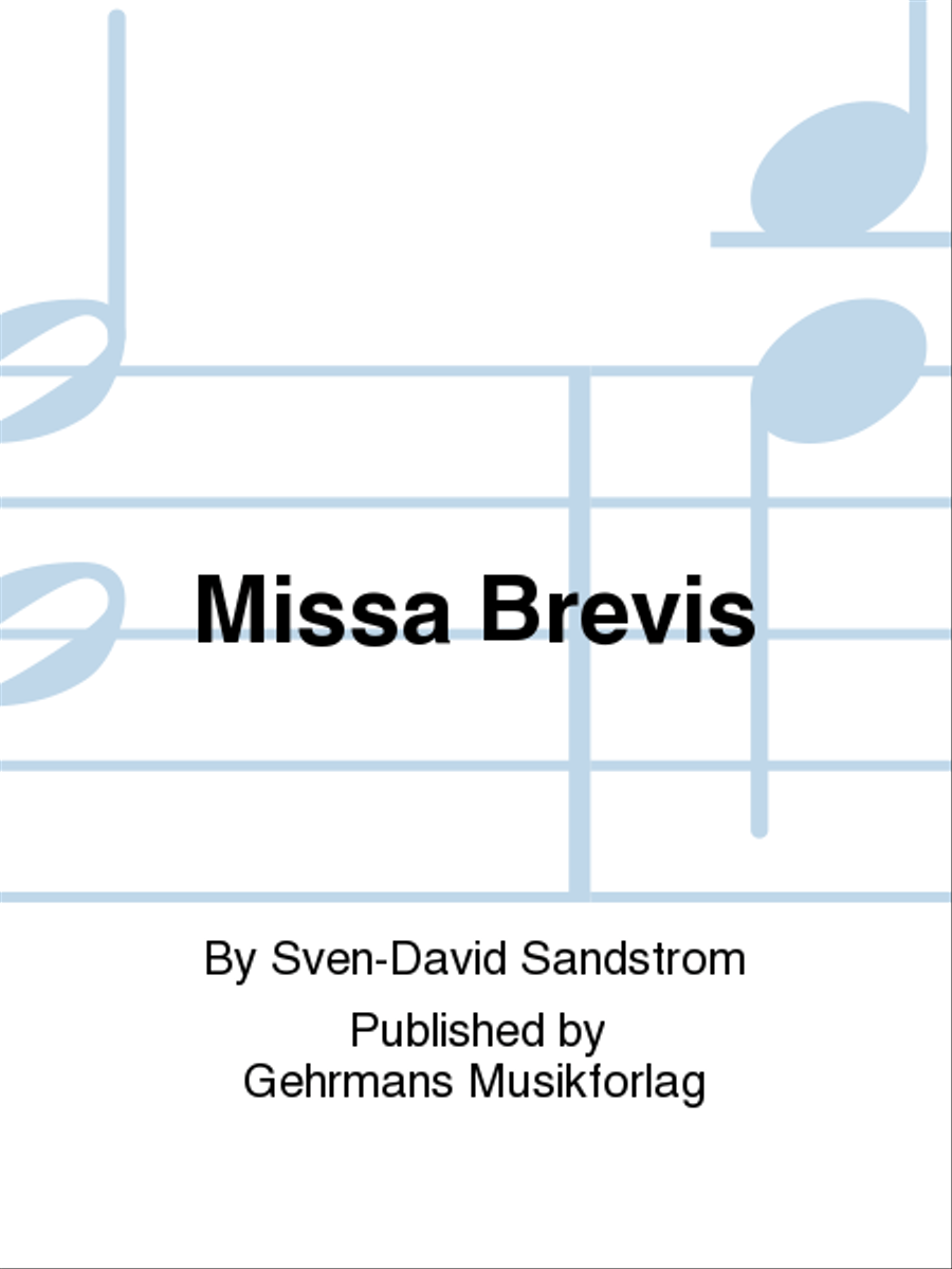 Missa Brevis Missa Brevis A Cappella scores gallery preview page 1