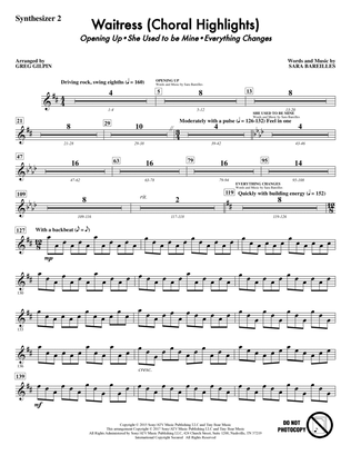 Waitress (Choral Highlights) (arr. Greg Gilpin) - Synthesizer II