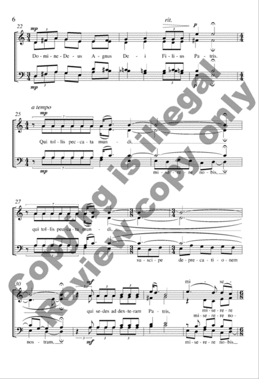 Missa Brevis Missa Brevis 4-Part scores gallery preview page 6