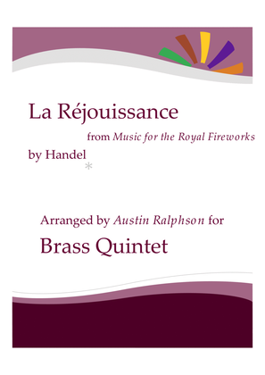 Book cover for La Rejouissance (Fireworks) - brass quintet