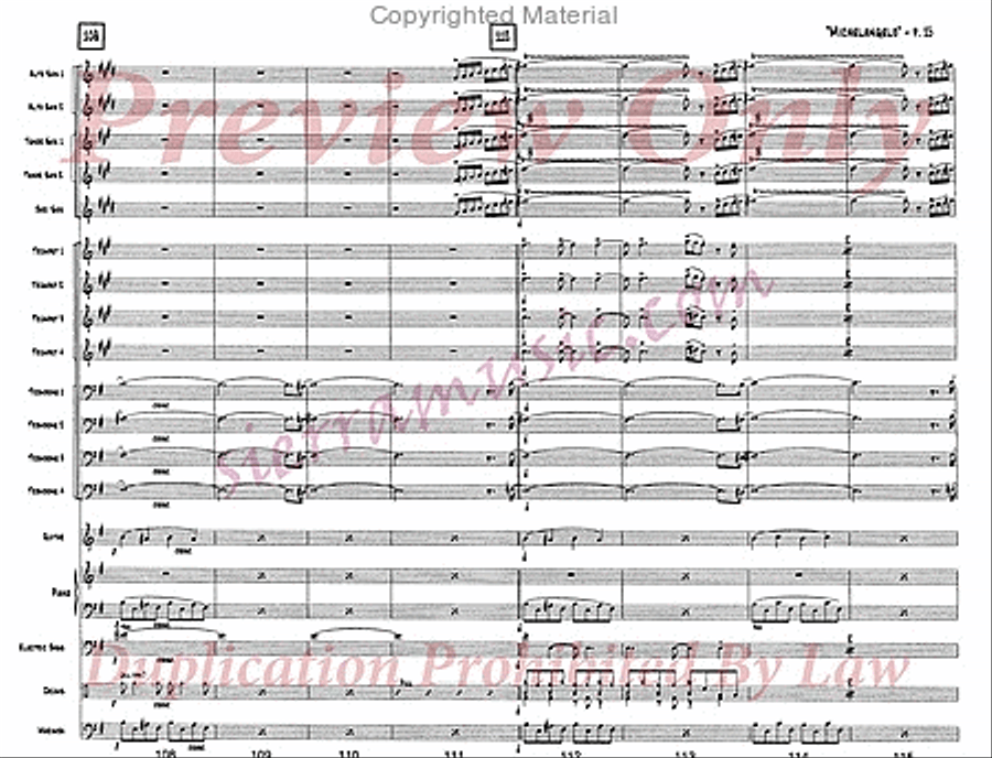Michelangelo Jazz Ensemble scores gallery preview page 16