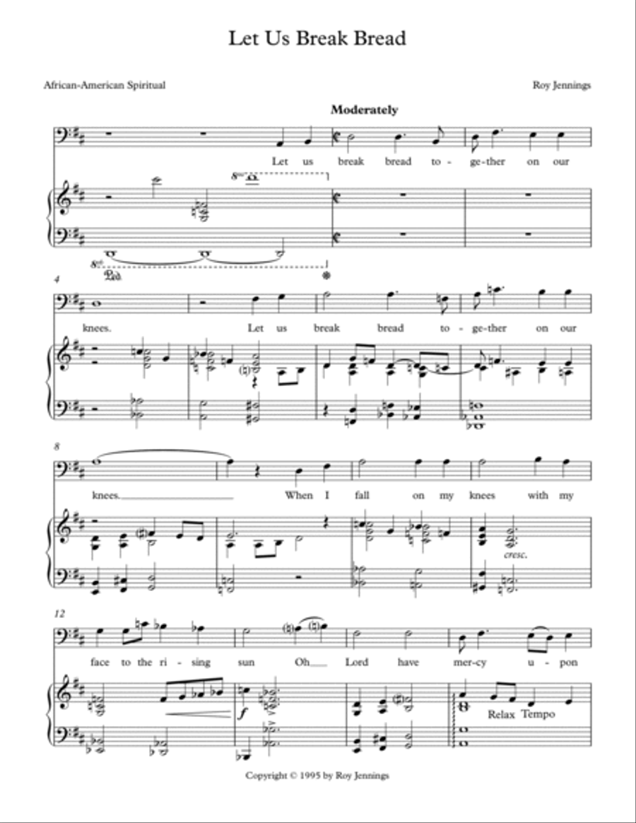 Communion Hymn: Let Us Break Bread Voice Solo scores gallery preview page 2