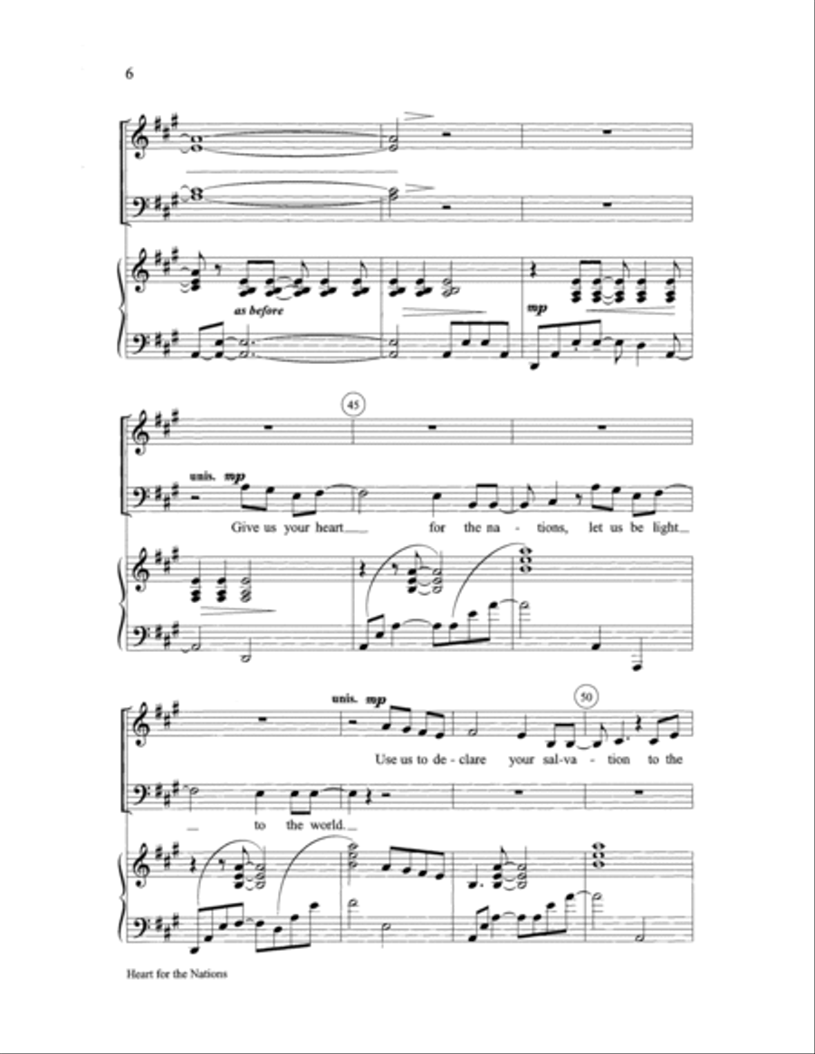 Heart for the Nations Heart for the Nations 4-Part scores gallery preview page 6