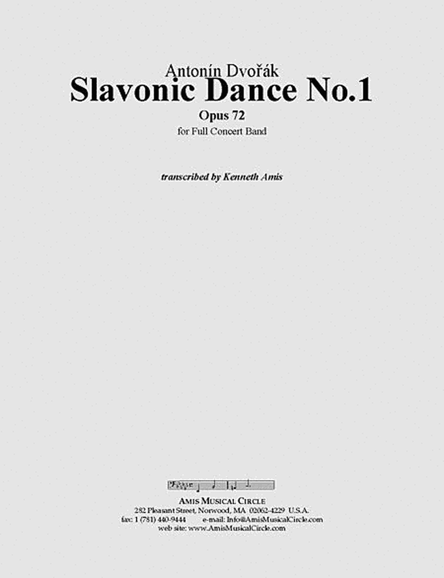 Slavonic Dance No.1, Op.72 - STUDY SCORE ONLY image number null