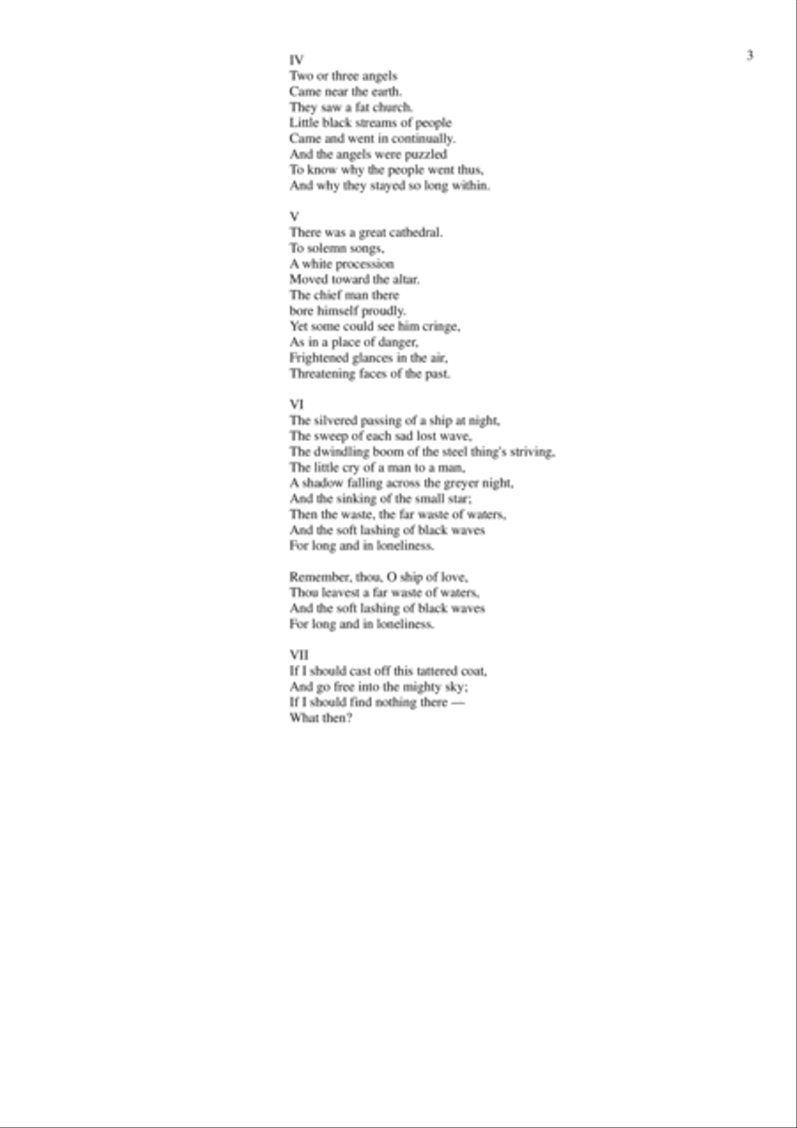 Frederick Frahm: Spaces of Night for voice and organ Small Ensemble scores gallery preview page 3