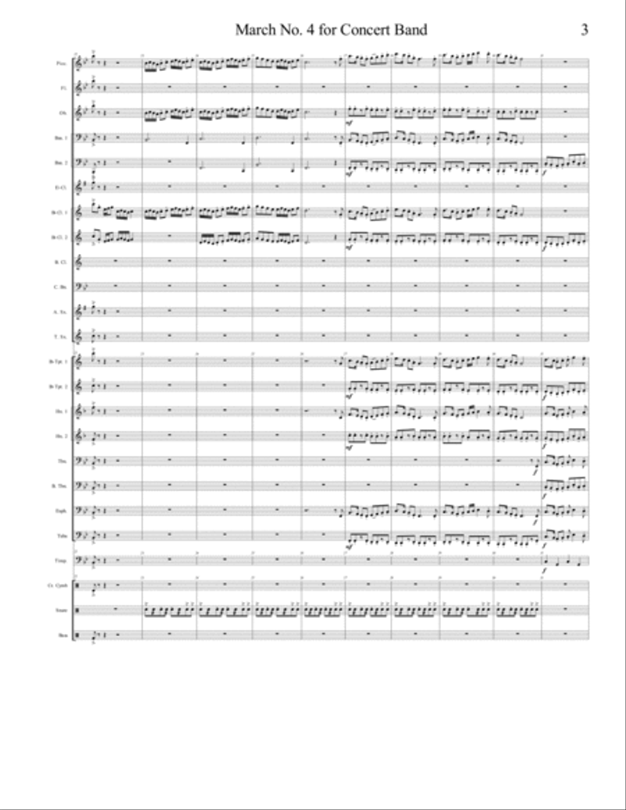 March No. 4 for Concert Band Concert Band scores gallery preview page 3
