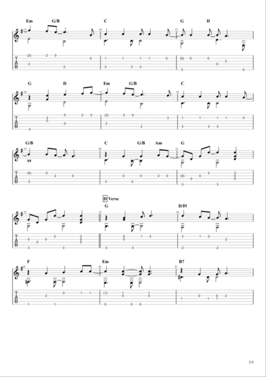 Walk Away Renee Guitar Tablature scores gallery preview page 3