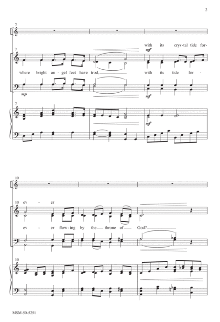 Shall We Gather at the River 4-Part scores gallery preview page 3