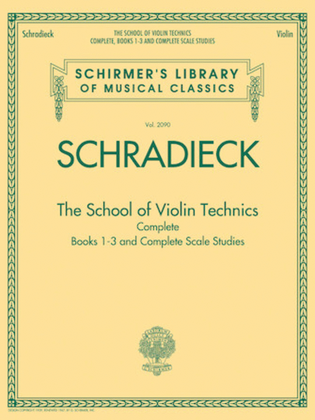 Book cover for The School of Violin Technics Complete