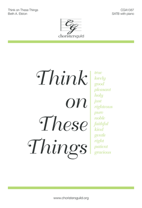 Book cover for Think On These Things