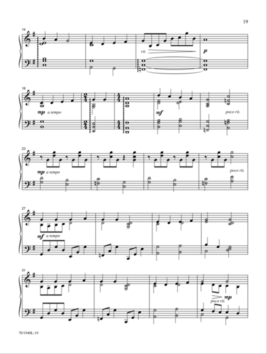 Mark Hayes Miniatures Piano Solo scores gallery preview page 14