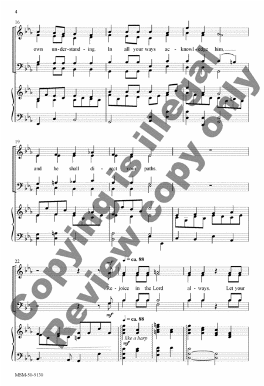 Trust In the Lord 4-Part scores gallery preview page 4