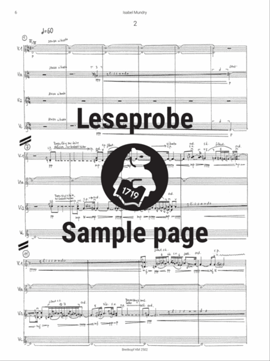 Linien, Zeichnungen String Quartet scores gallery preview page 4