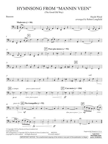 Hymnsong from "Mannin Veen" (arr. Robert Longfield) - Bassoon