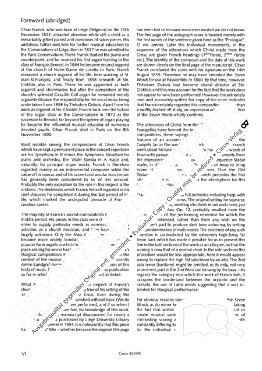 The Seven Words (Die Sieben Worte) 4-Part scores gallery preview page 7