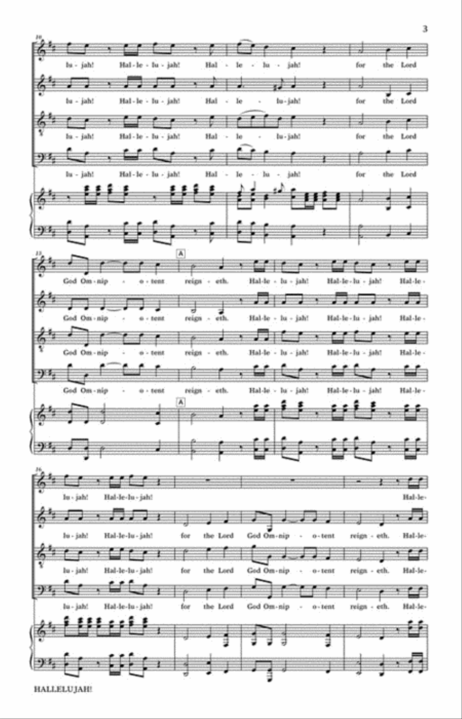Hallelujah Chorus (from The Messiah) Choir scores gallery preview page 3