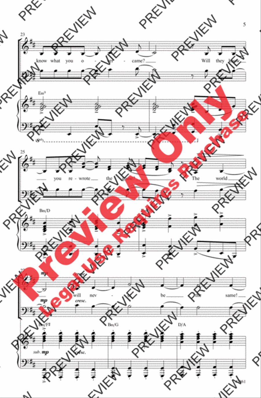 Hamilton Highlights 3-Part scores gallery preview page 5