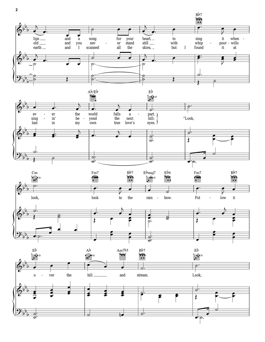 Look To The Rainbow Look To The Rainbow Piano, Vocal, Guitar scores gallery preview page 2