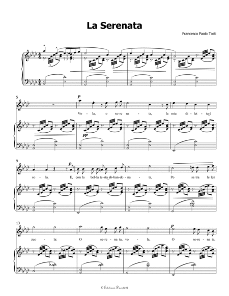 La Serenata, by Tosti, in A flat Major