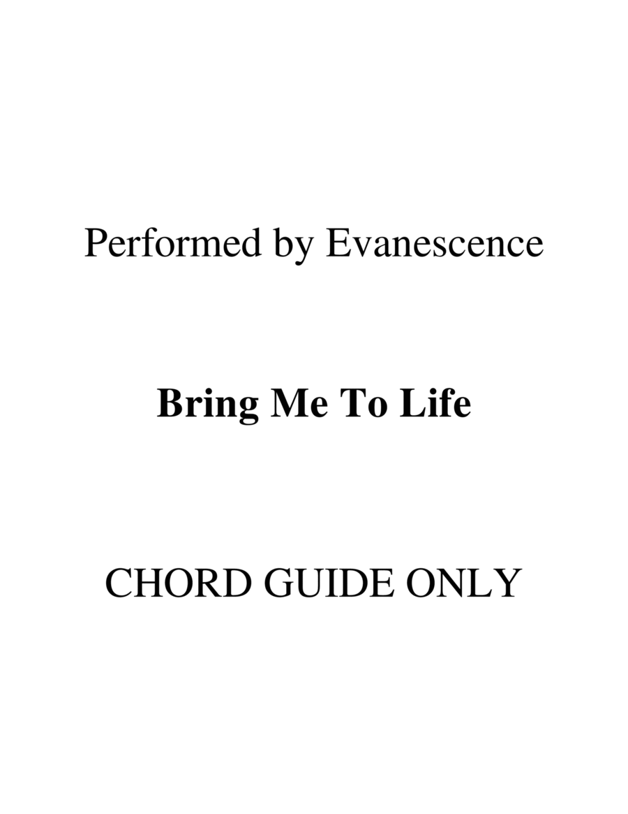 Bring Me To Life Piano scores gallery preview page 1