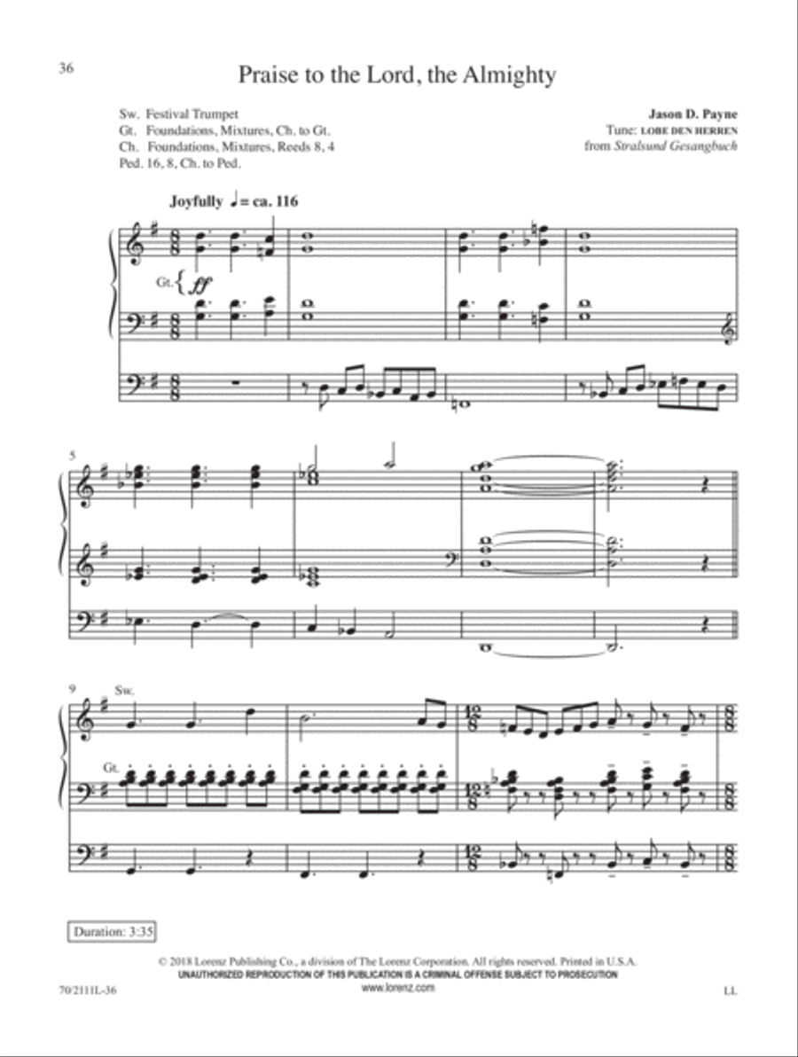 Sunday Jubilation Organ Solo scores gallery preview page 11