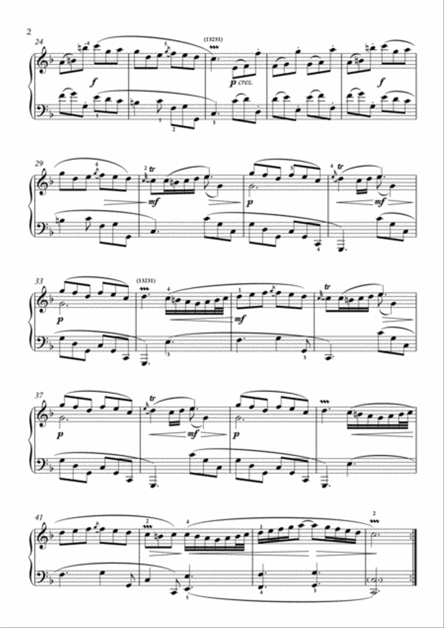 Scarlatti-Sonata in F-Major L.227 K.543(piano) Piano Solo scores gallery preview page 3