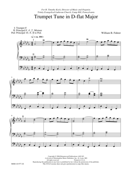 Trumpet Tune in D-flat Major