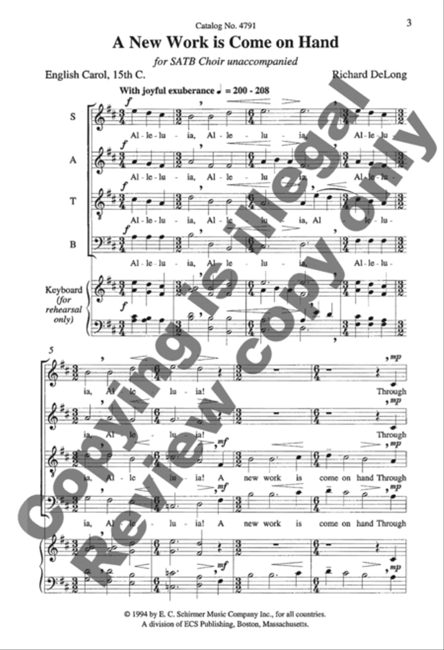 A New Work is Come on Hand 4-Part scores gallery preview page 11