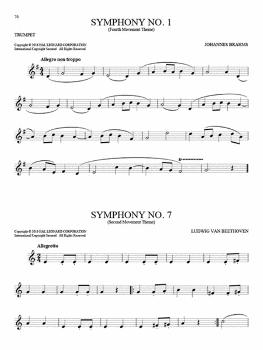101 Classical Themes for Trumpet Trumpet Solo scores gallery preview page 5
